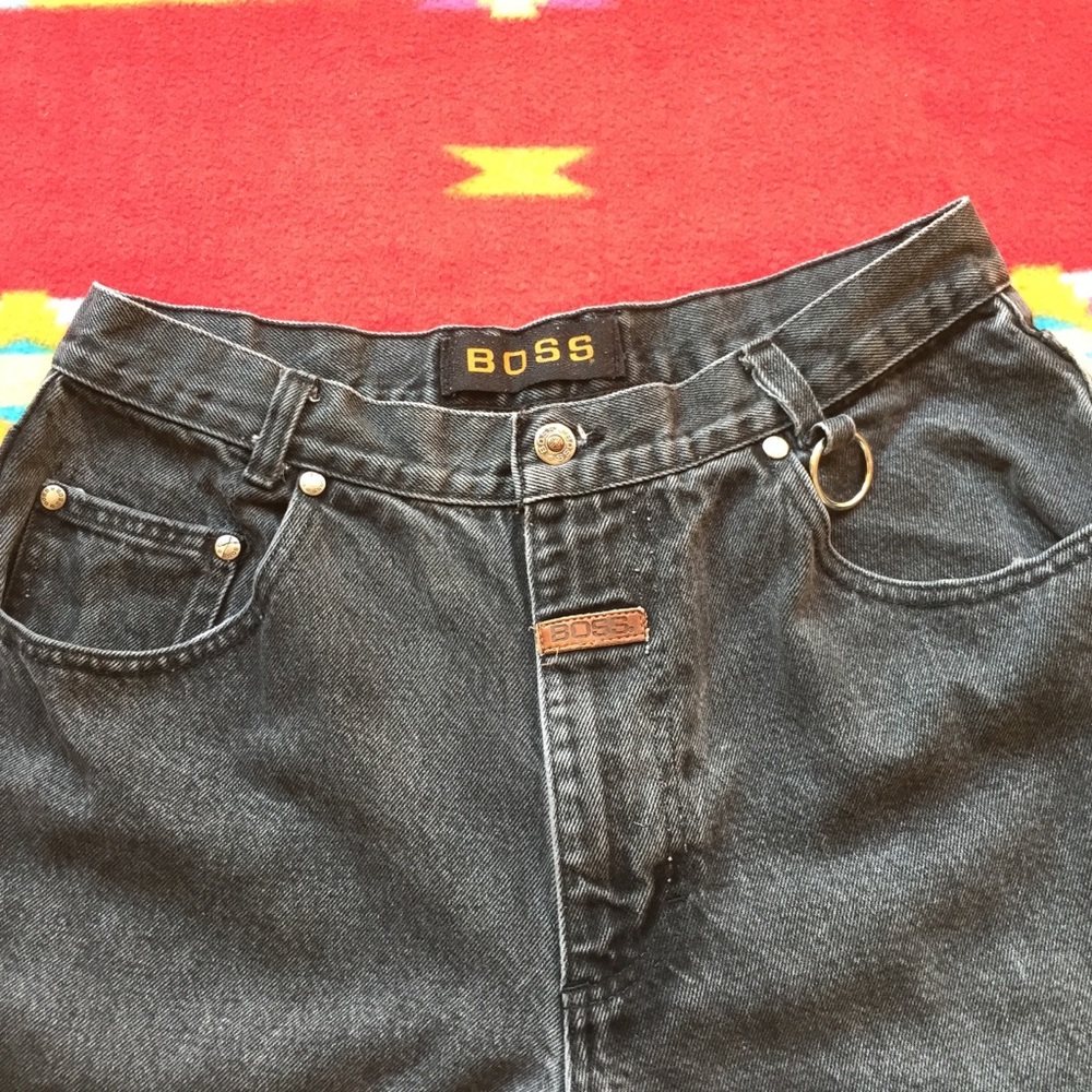 Vintage Hugo Boss Black Denim Jeans  USA  32/30 - Picture 1 of 8